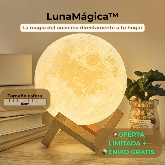 LunaMágica™ - Lámpara Luna 16 Colores Mando Distancia