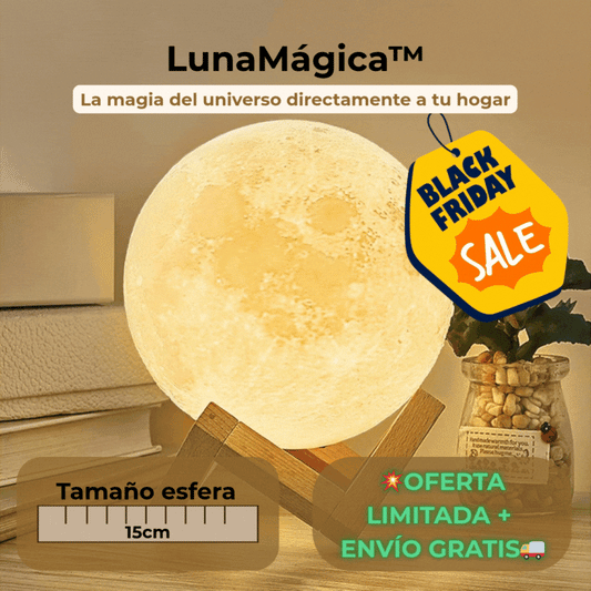 LunaMágica™ - Lámpara Luna 16 Colores Mando Distancia